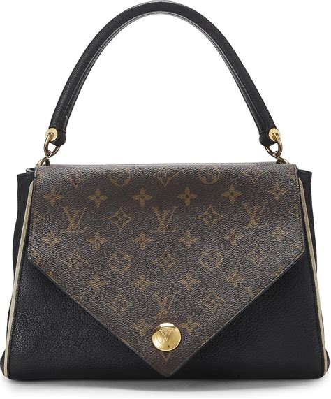 Louis Vuitton Noir Monogram Leather Double V Bag 